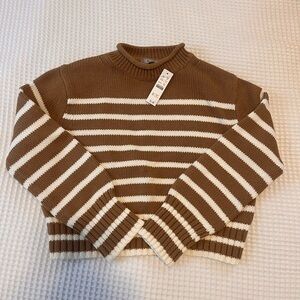 J Crew Women’s Rollneck Sweater in Strip